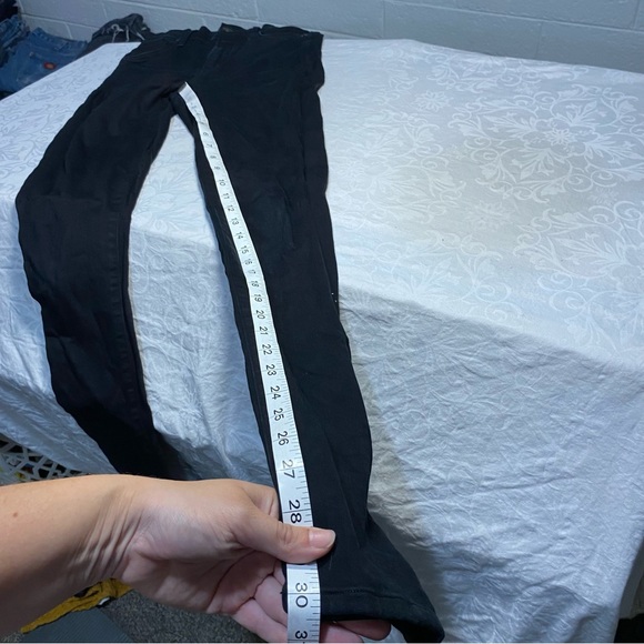 AGOLDE Black Stretch Jeans 25 Waist Women’s Super Stretchy Tapered Skinny Used - Picture 5 of 12